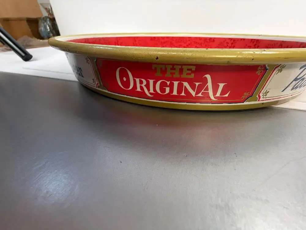 Vintage Pabst‎ Blue Ribbon Beer Metal Serving Tray 13 Inch